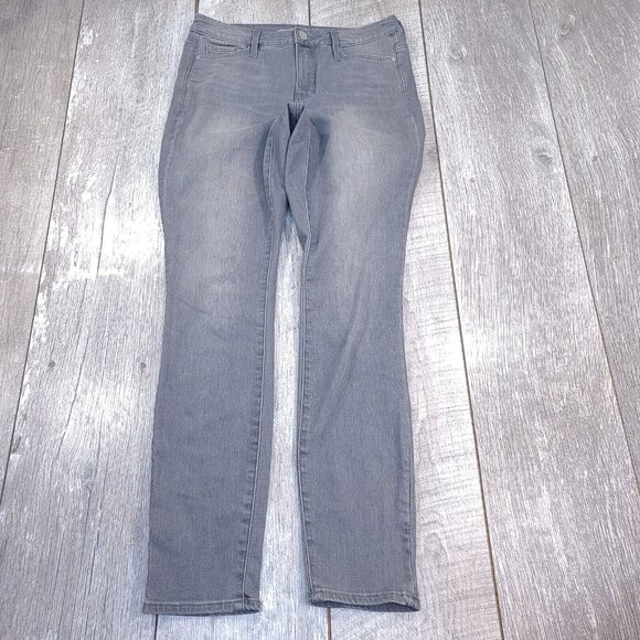 Athleta Womens Denim Sculptek Skinny Jeans Size 4 Gray Pants Mid Rise - Picture 2 of 13